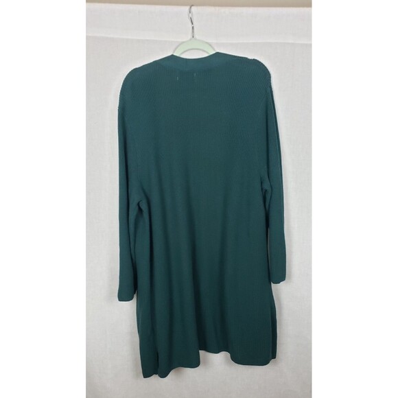 Old Navy Womens Cardigan Open Front 3X Hunter Green Oversized Pocket Casual Cozy - Picture 2 of 6